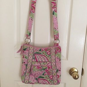 Vera Bradley Hipster Crossbody Bag in Pink Paisley